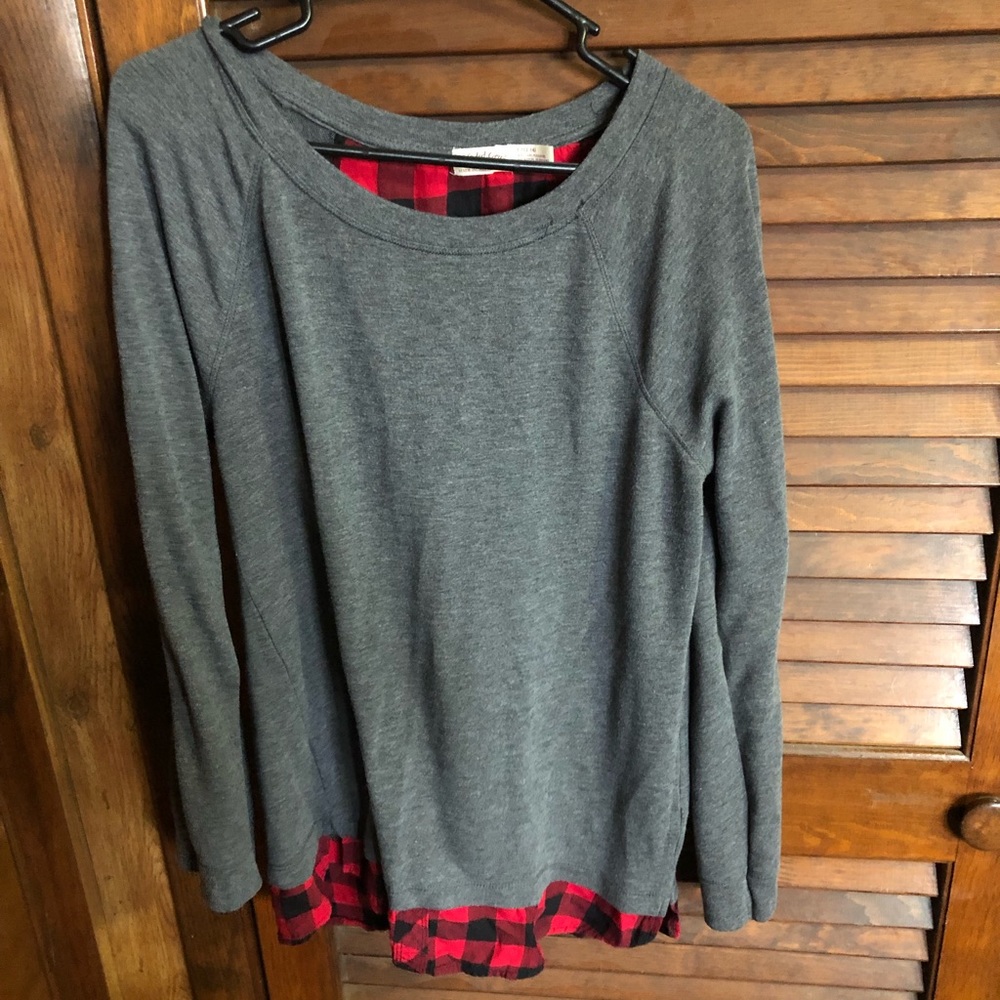 Flannel sweater